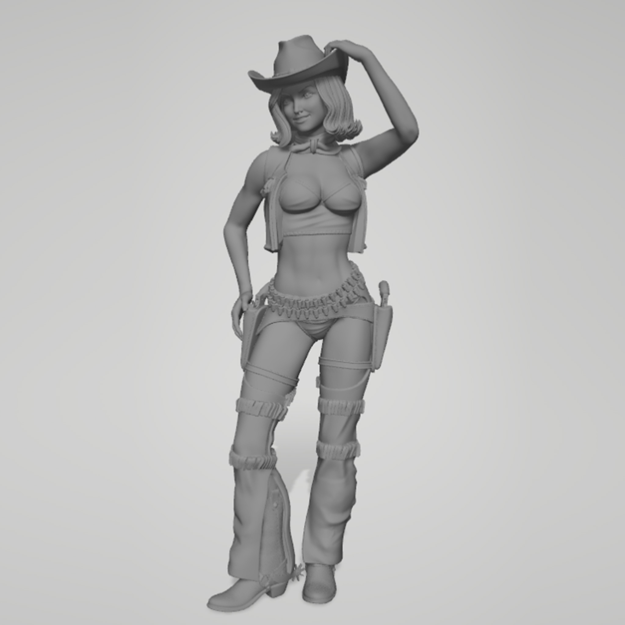 1/24 1/18 1/12 cowboy girl Una - Paint Model Kit ulasan dan harga