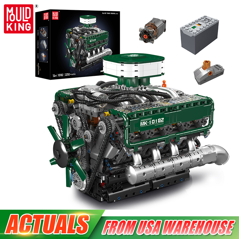 Mould King 10182 Technical Eng - Model Kit Engine ulasan dan harga
