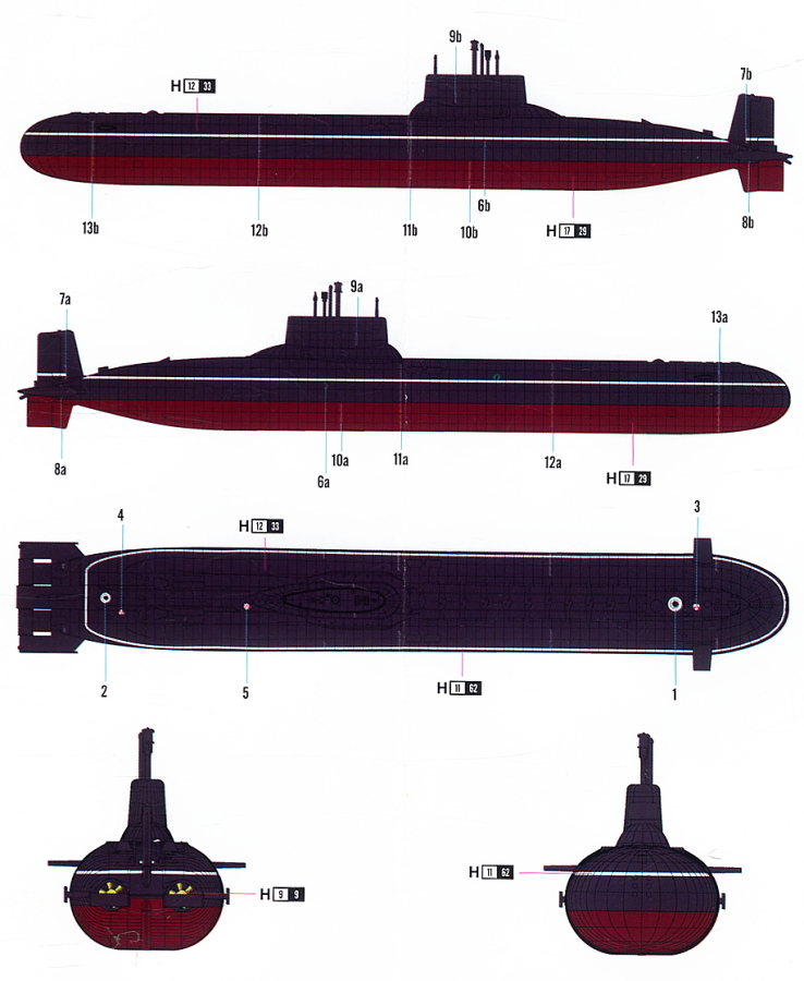 1:700 Russian Navy Typhoon Cla - Model Kit Yacht ulasan dan harga